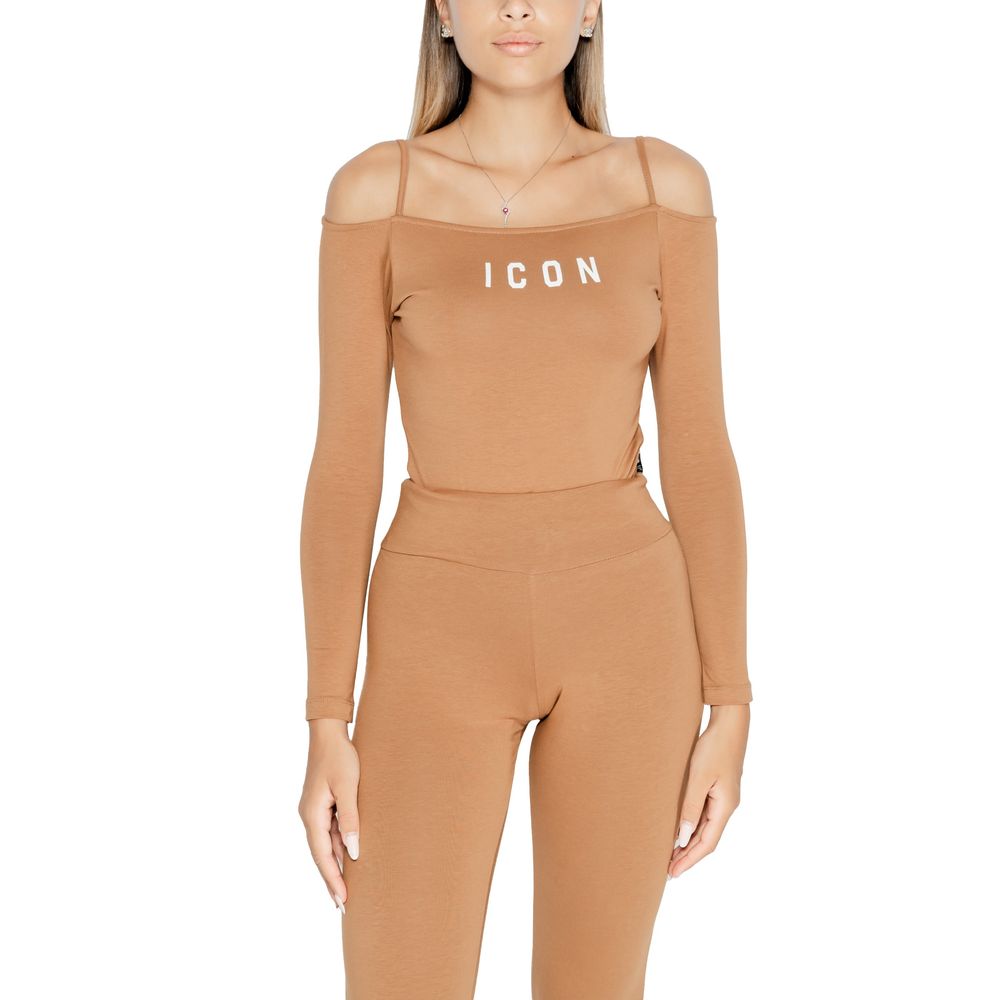 Brown Cotton Bodysuit - ventzia
