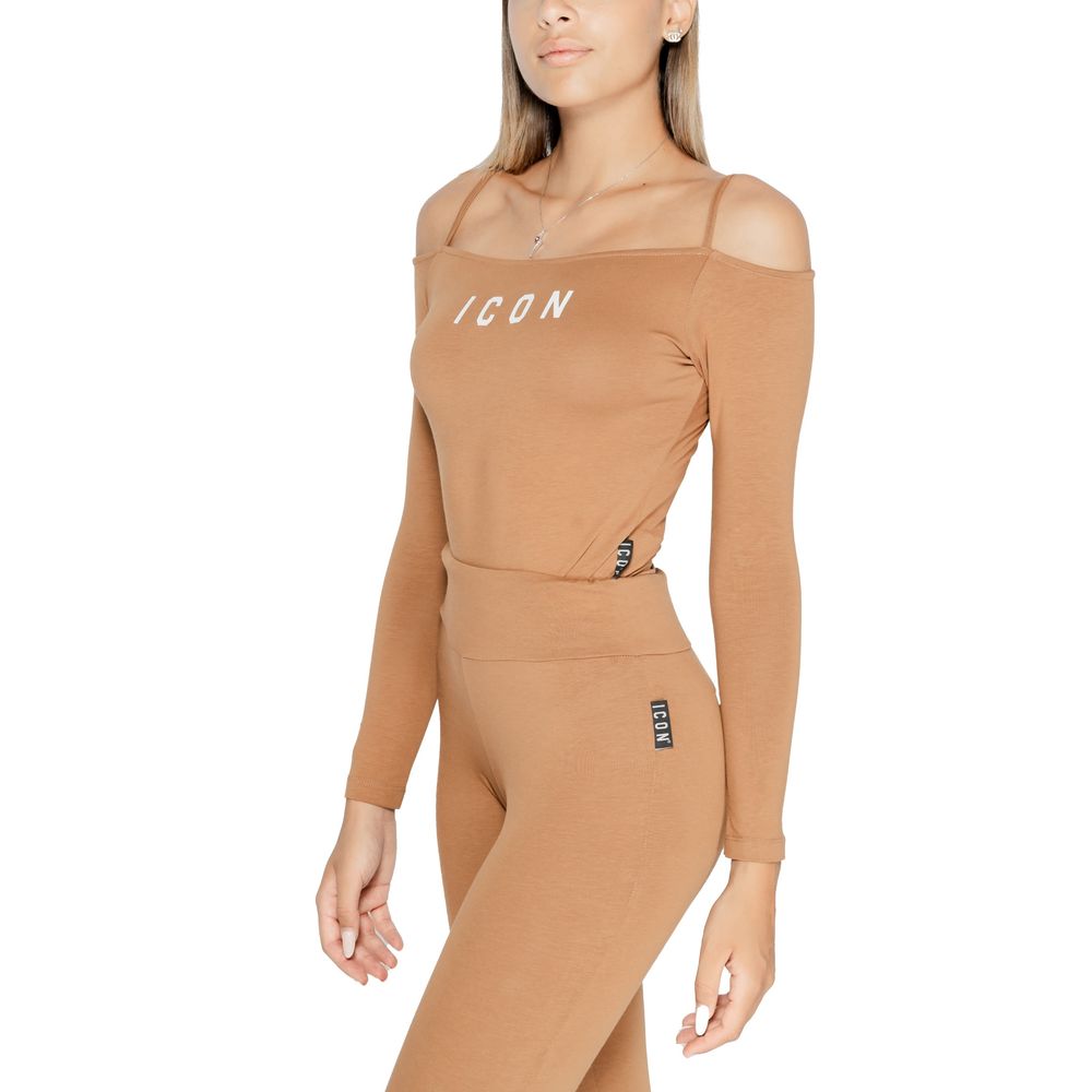 Brown Cotton Bodysuit - ventzia