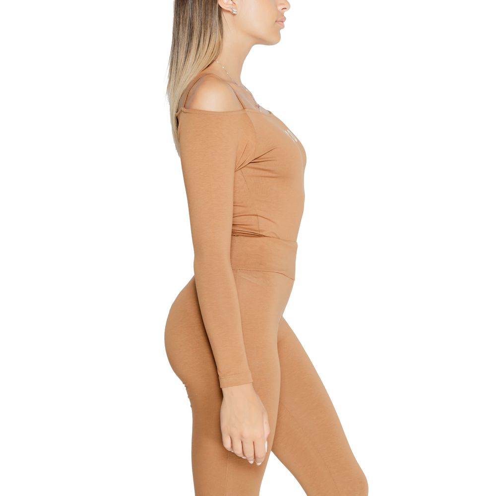 Brown Cotton Bodysuit - ventzia