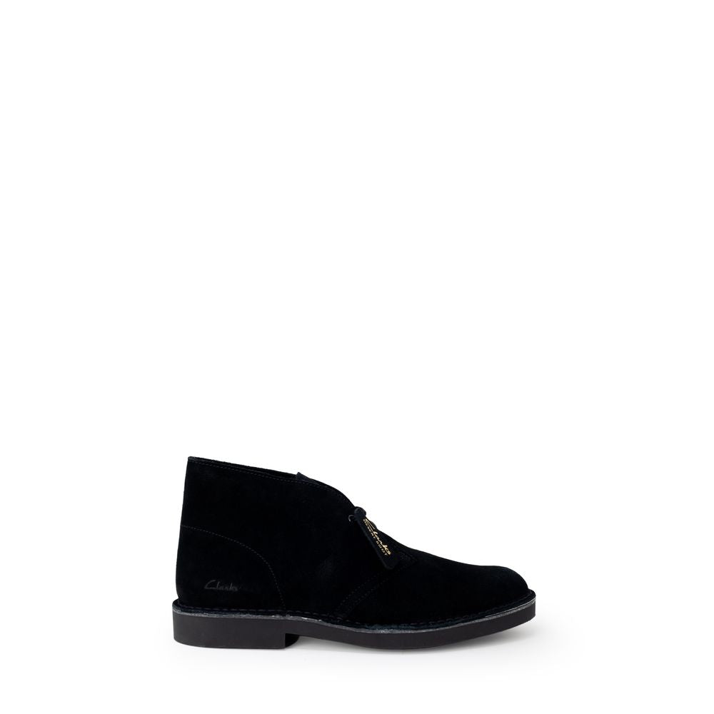 Black Leather Lace-Up Boots