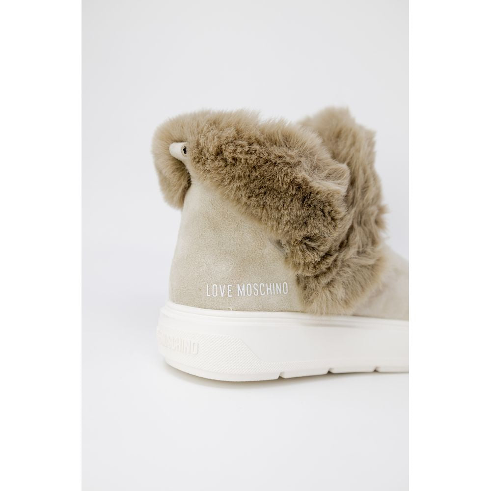 Beige Leather Sneaker - ventzia