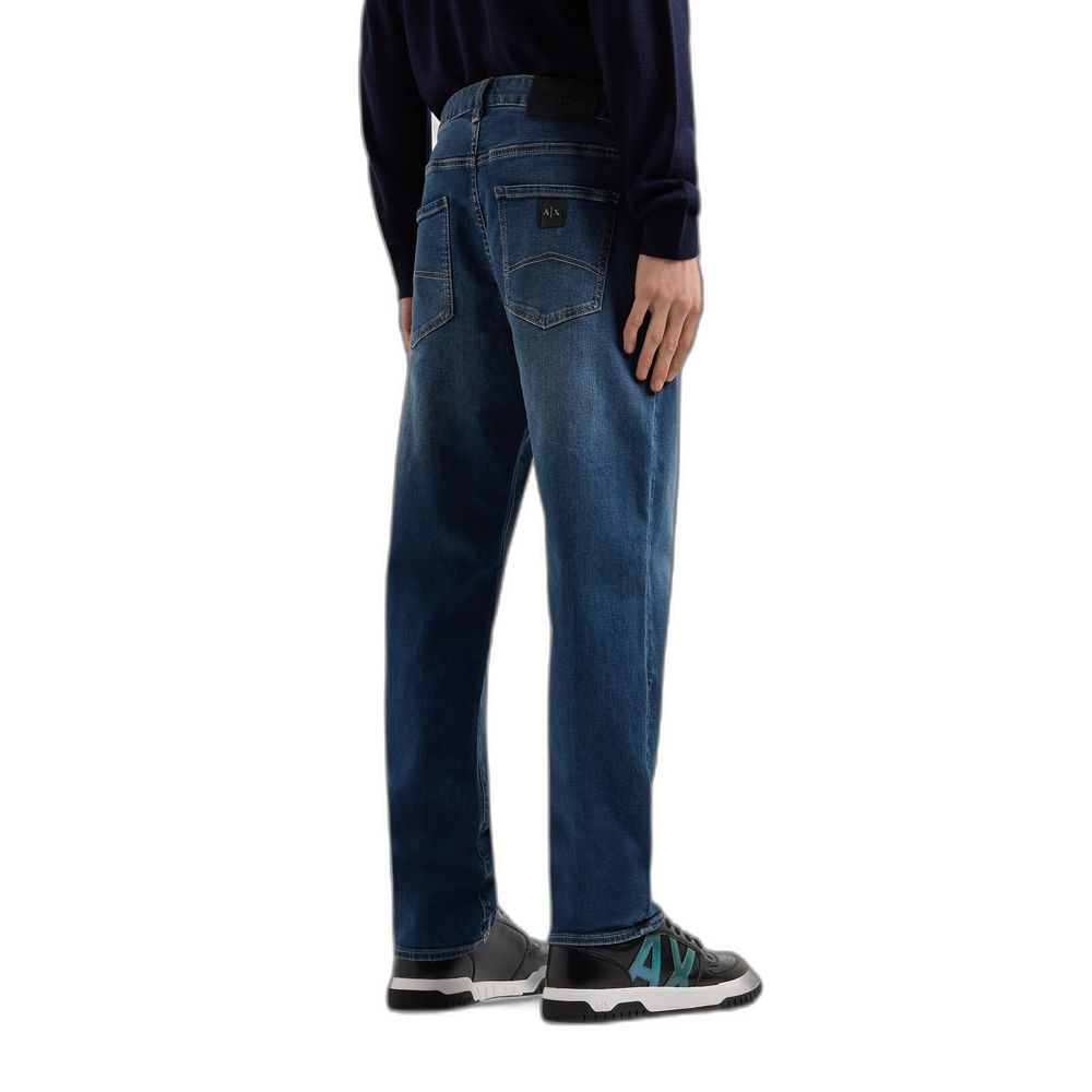 Blue Cotton Skinny Jeans - ventzia