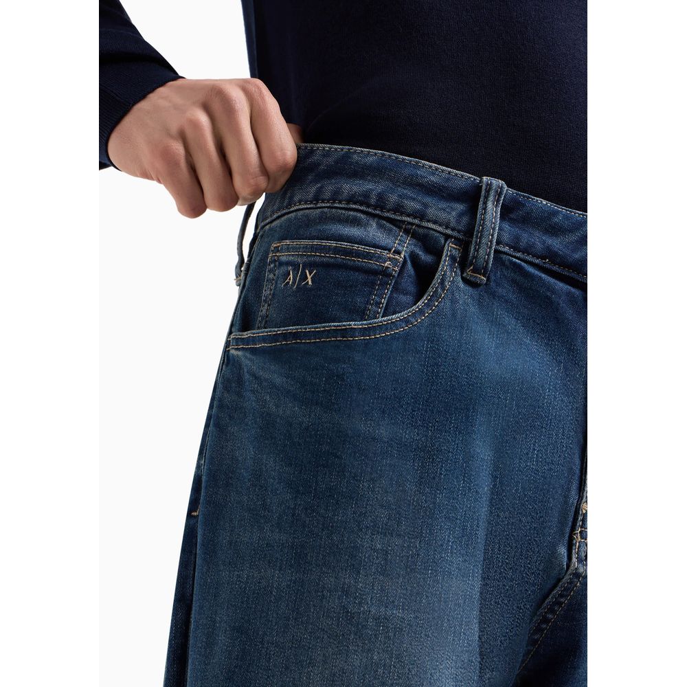 Blue Cotton Skinny Jeans - ventzia
