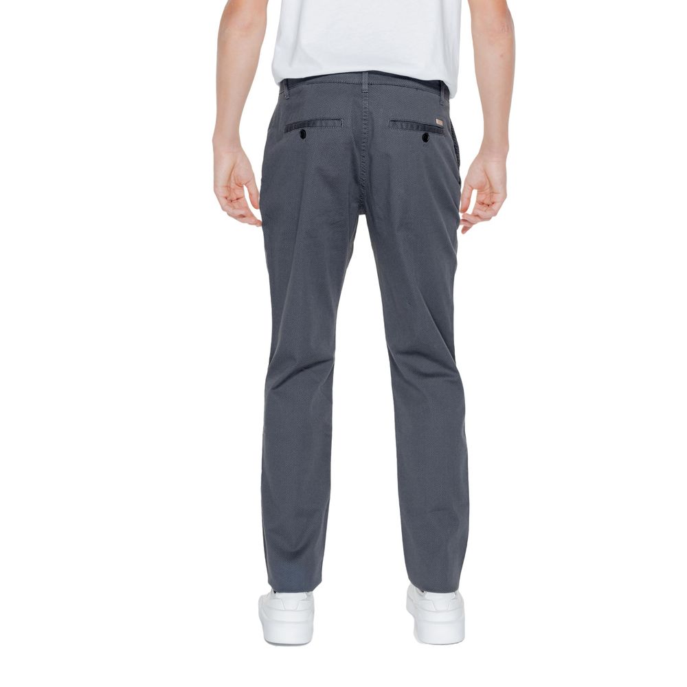 Black Cotton Casual Pants