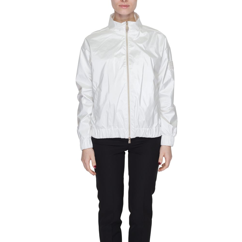 White Polyester Jackets & Coat - ventzia