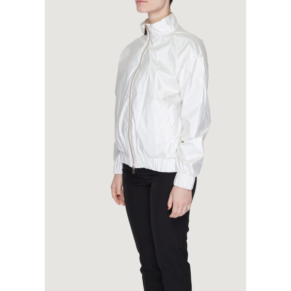 White Polyester Jackets & Coat - ventzia