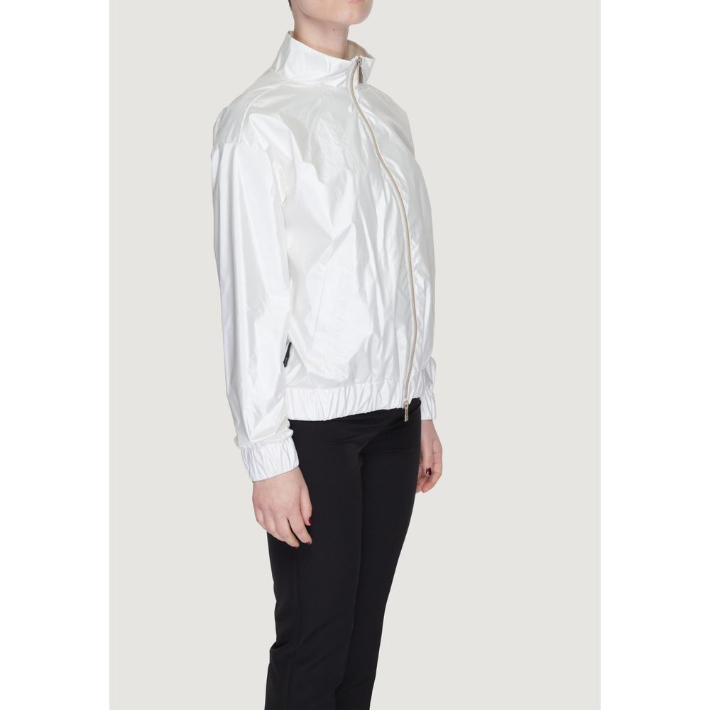 White Polyester Jackets & Coat - ventzia