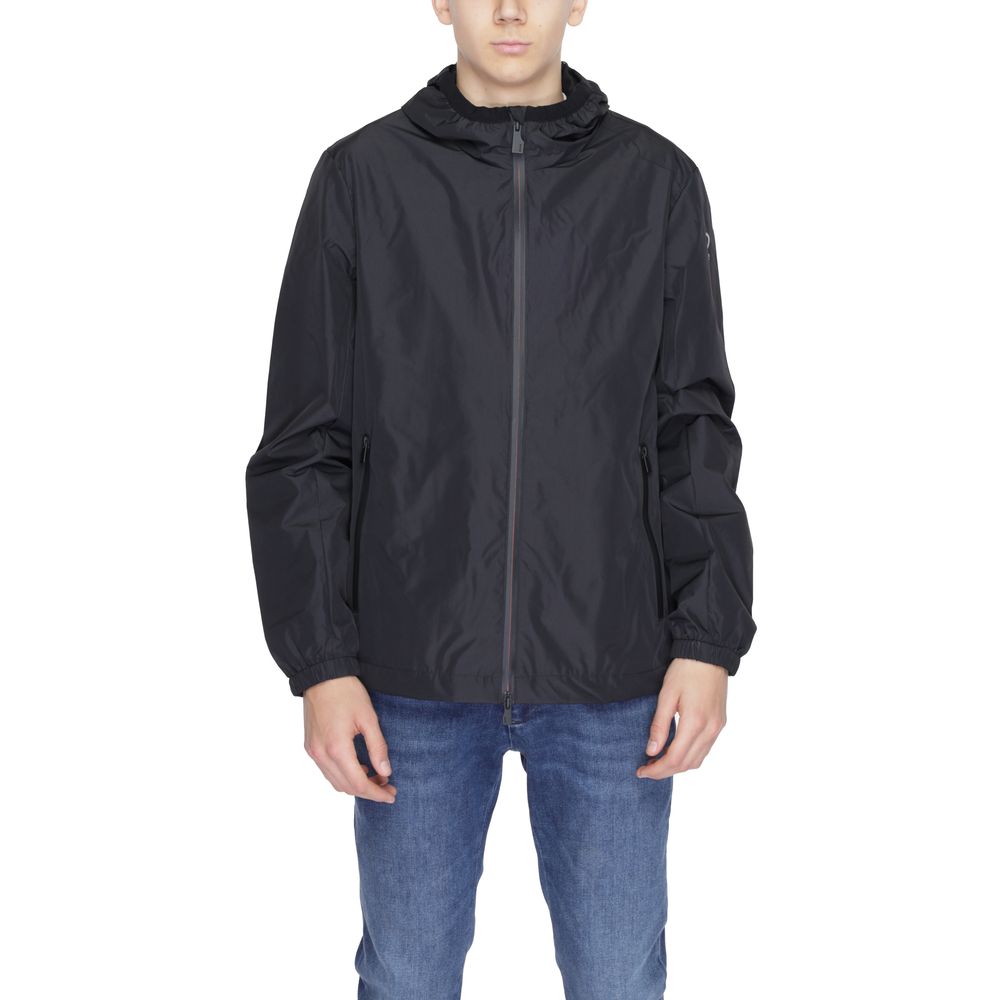 Black Polyester Jackets & Coat - ventzia