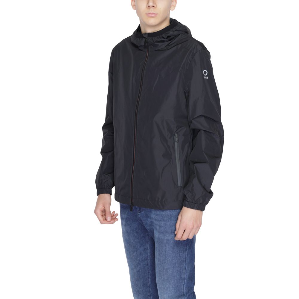 Black Polyester Jackets & Coat - ventzia