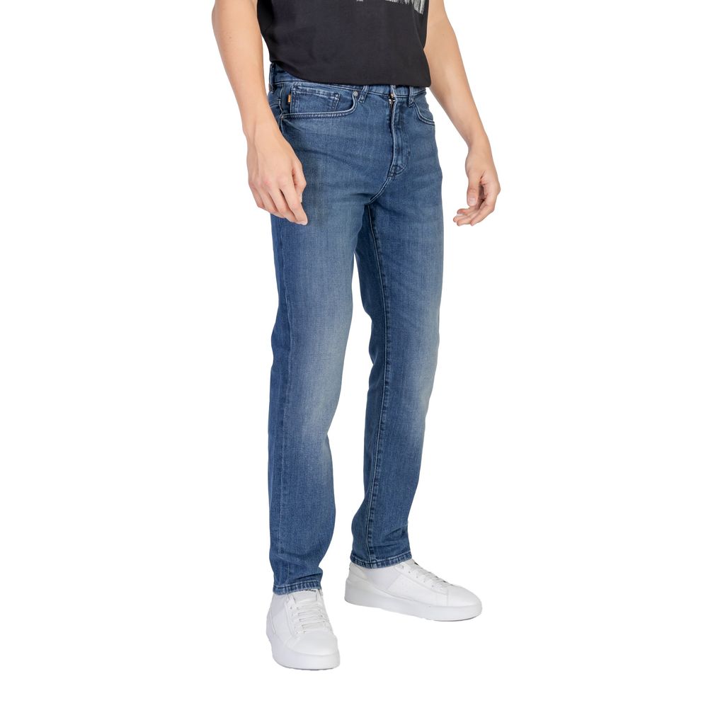 Blue Cotton Relaxed Fit Jean