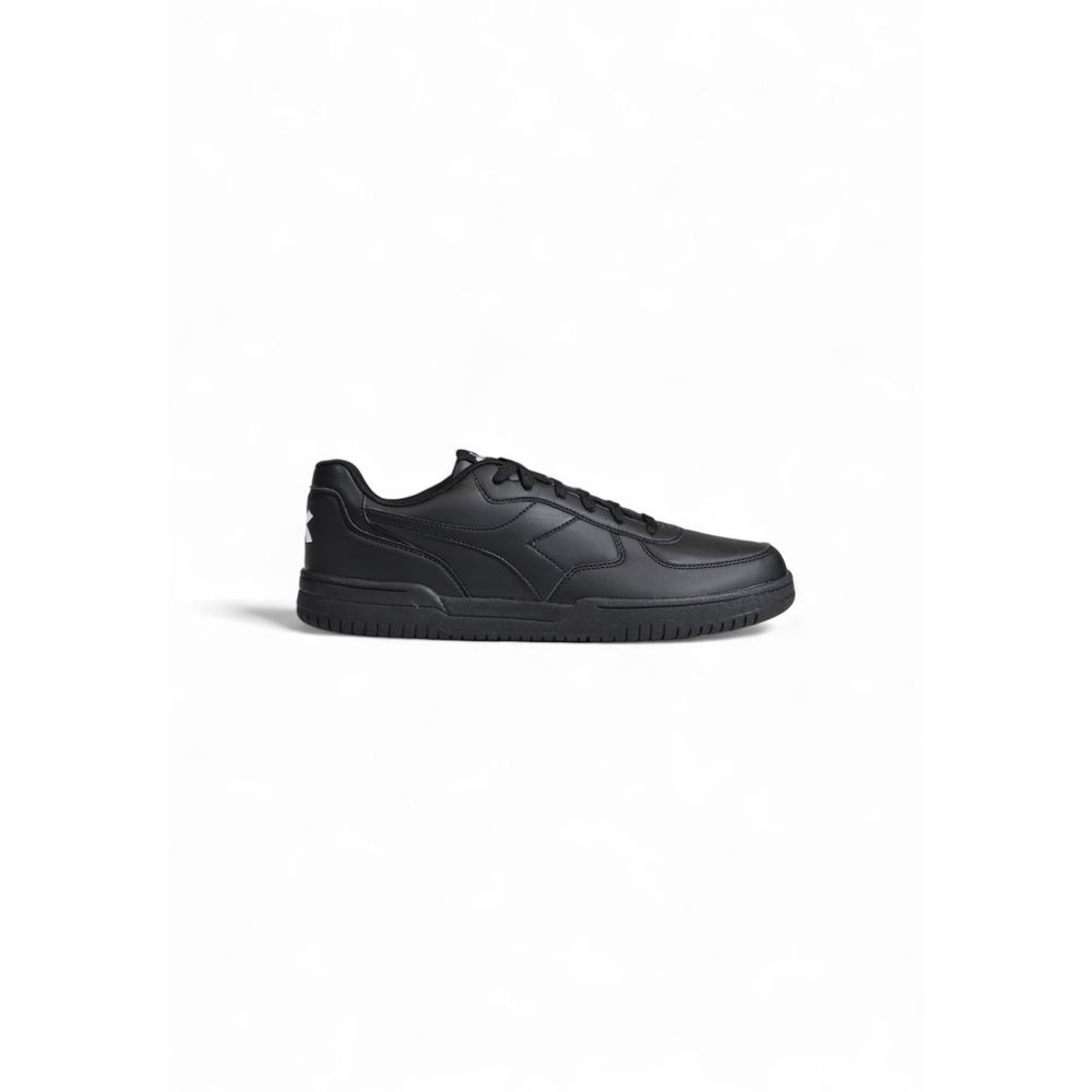 Black Artificial Leather Sneaker - ventzia