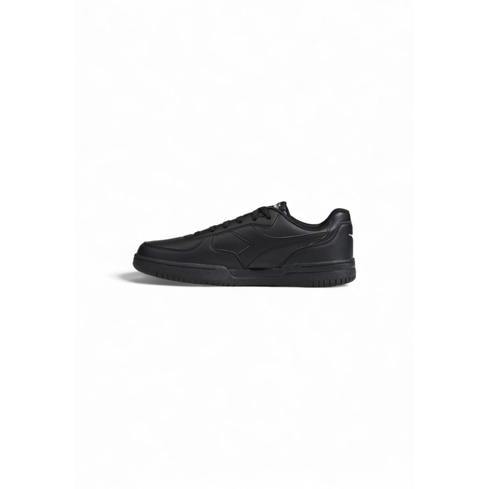Black Artificial Leather Sneaker - ventzia