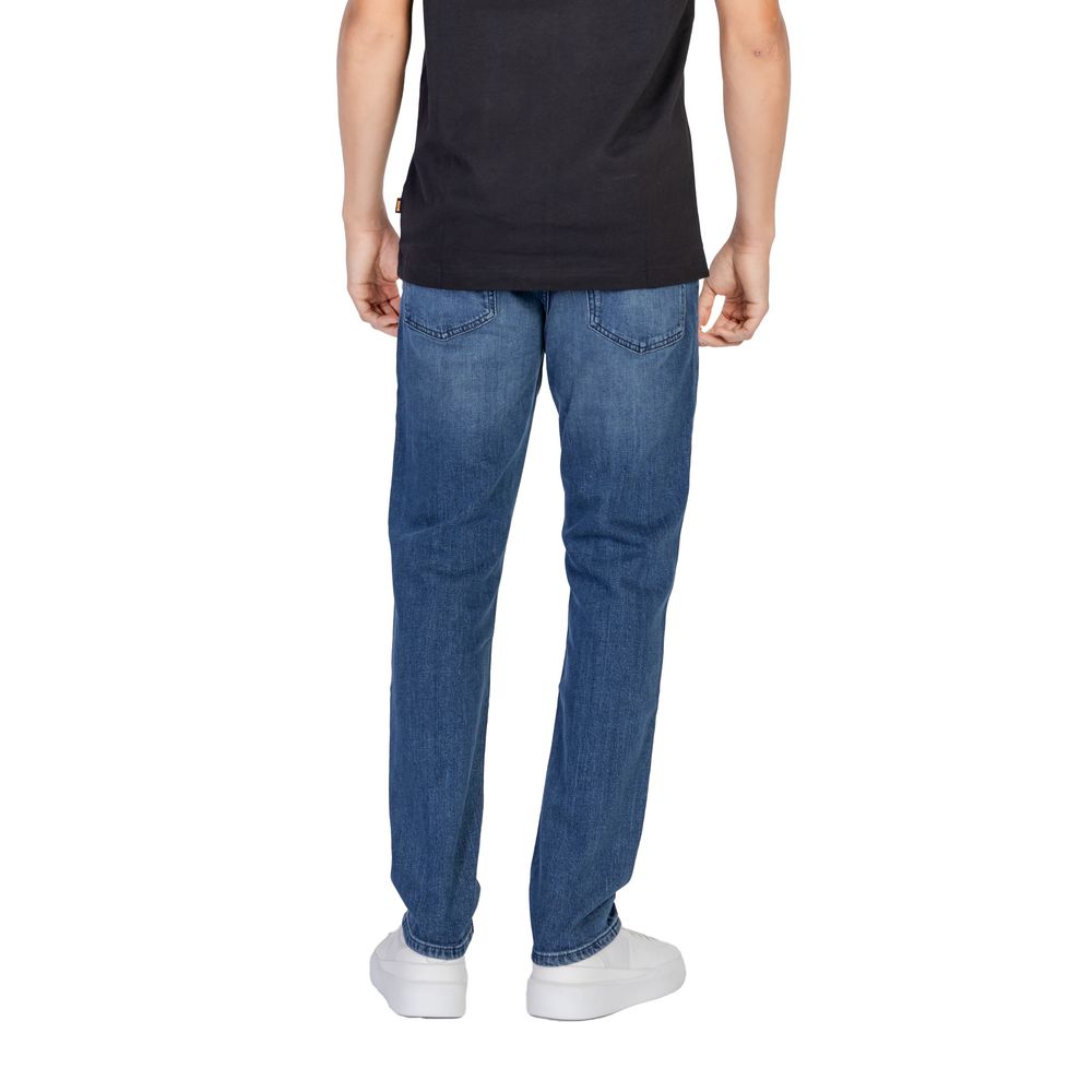 Blue Cotton Relaxed Fit Jean