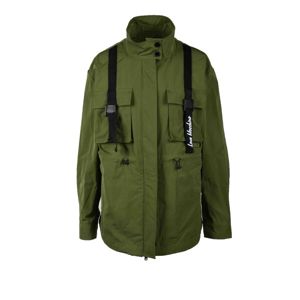 Green Polyester Jackets & Coat - ventzia
