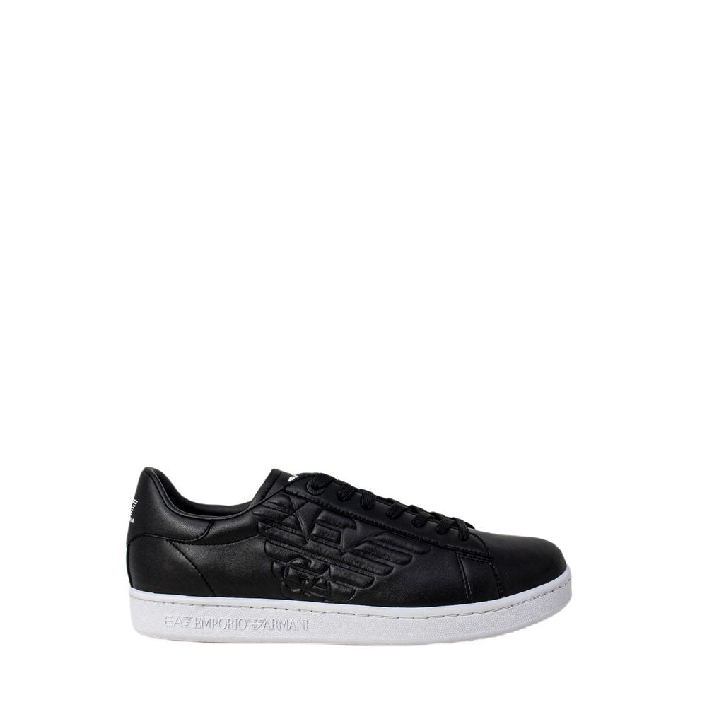 Black And White Polyethylene Low Top Sneakers