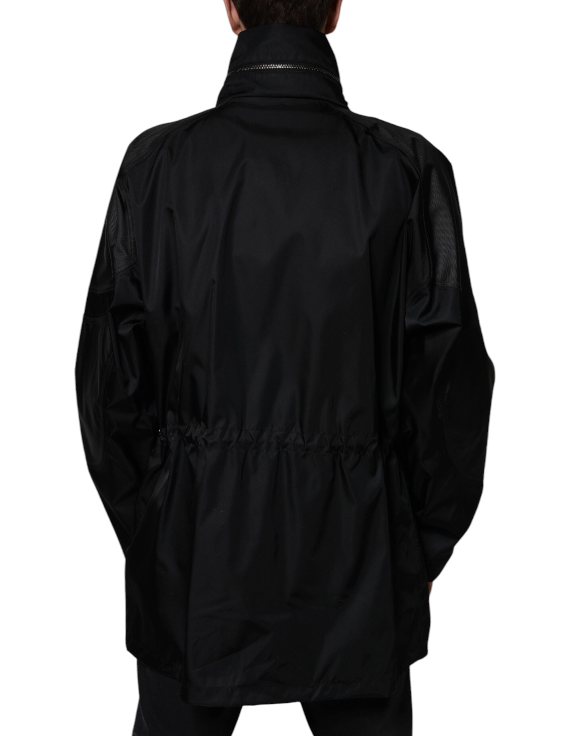Black Nylon Winter Men Parka Coat Jacket - ventzia