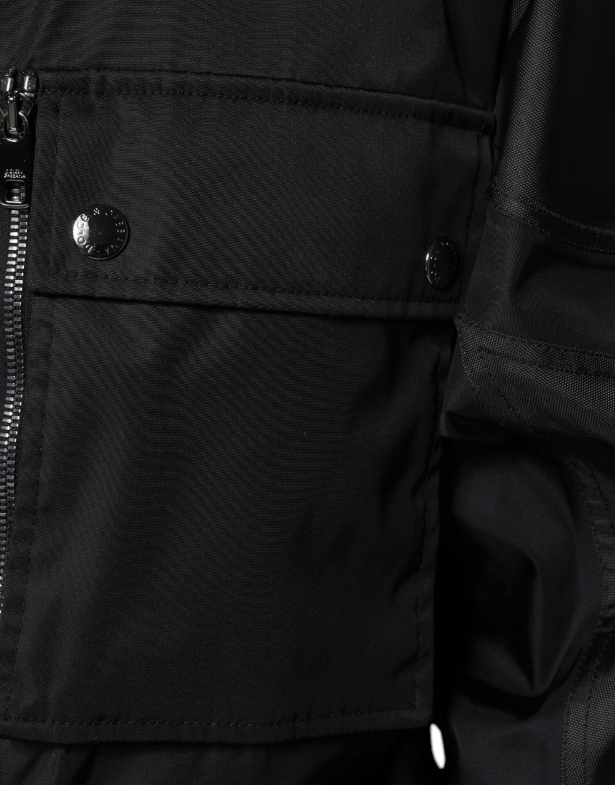Black Nylon Winter Men Parka Coat Jacket - ventzia