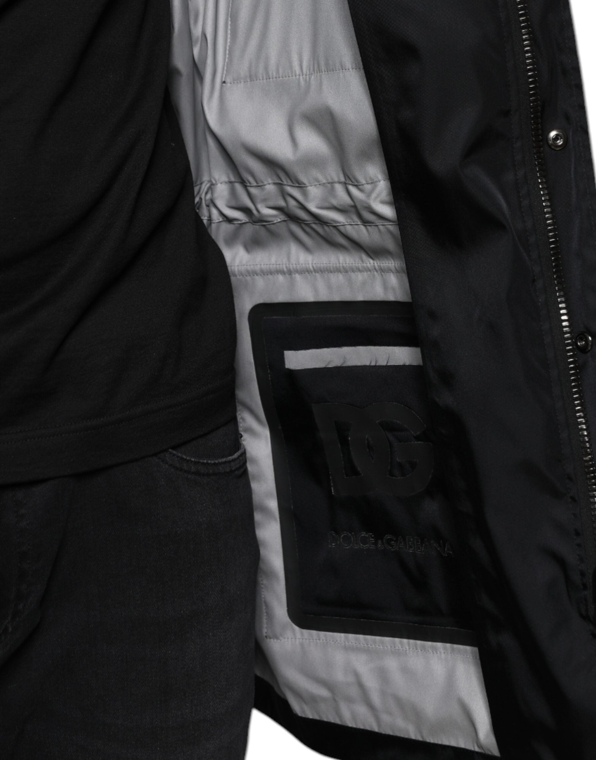 Black Nylon Winter Men Parka Coat Jacket - ventzia