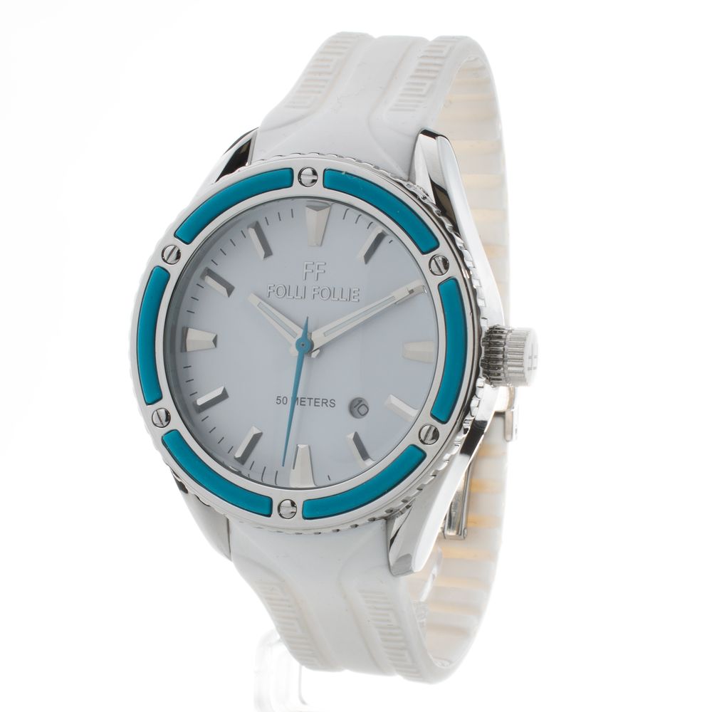 White Synthetic Sport Watch - ventzia