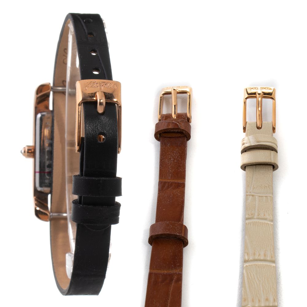 Multicolor Leather Dress Watch - ventzia