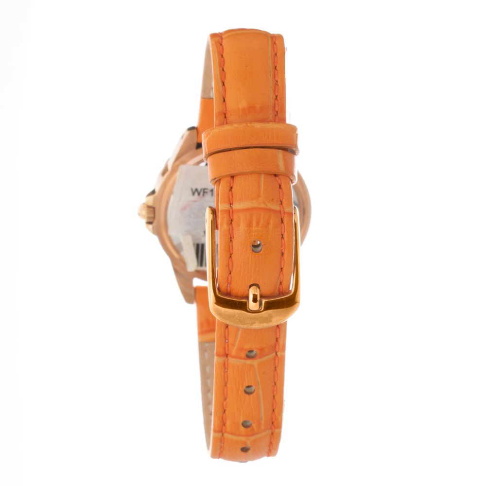 Orange Leather Dress Watch - ventzia
