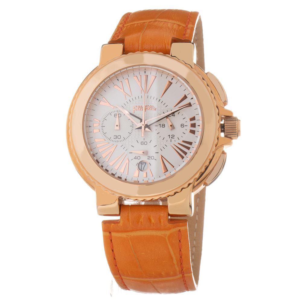 Orange Leather Dress Watch - ventzia