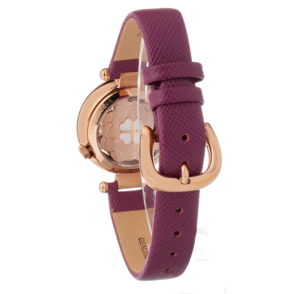Purple Leather Dress Watch - ventzia