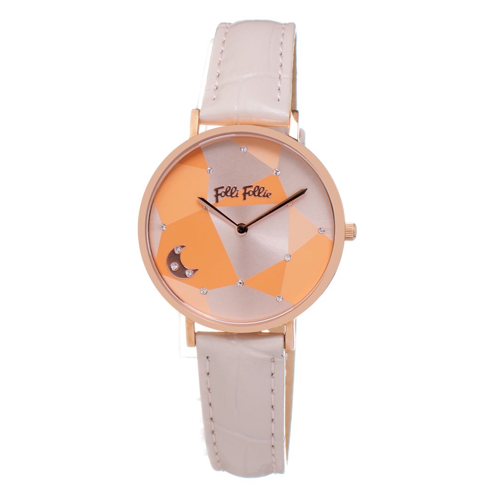 Beige Leather Dress Watch - ventzia