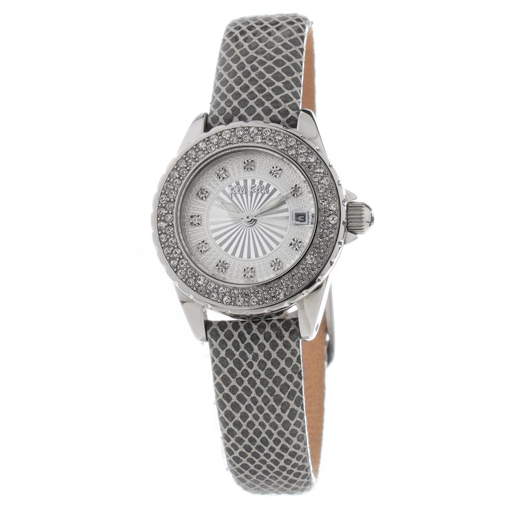 Gray Leather Dress Watch - ventzia