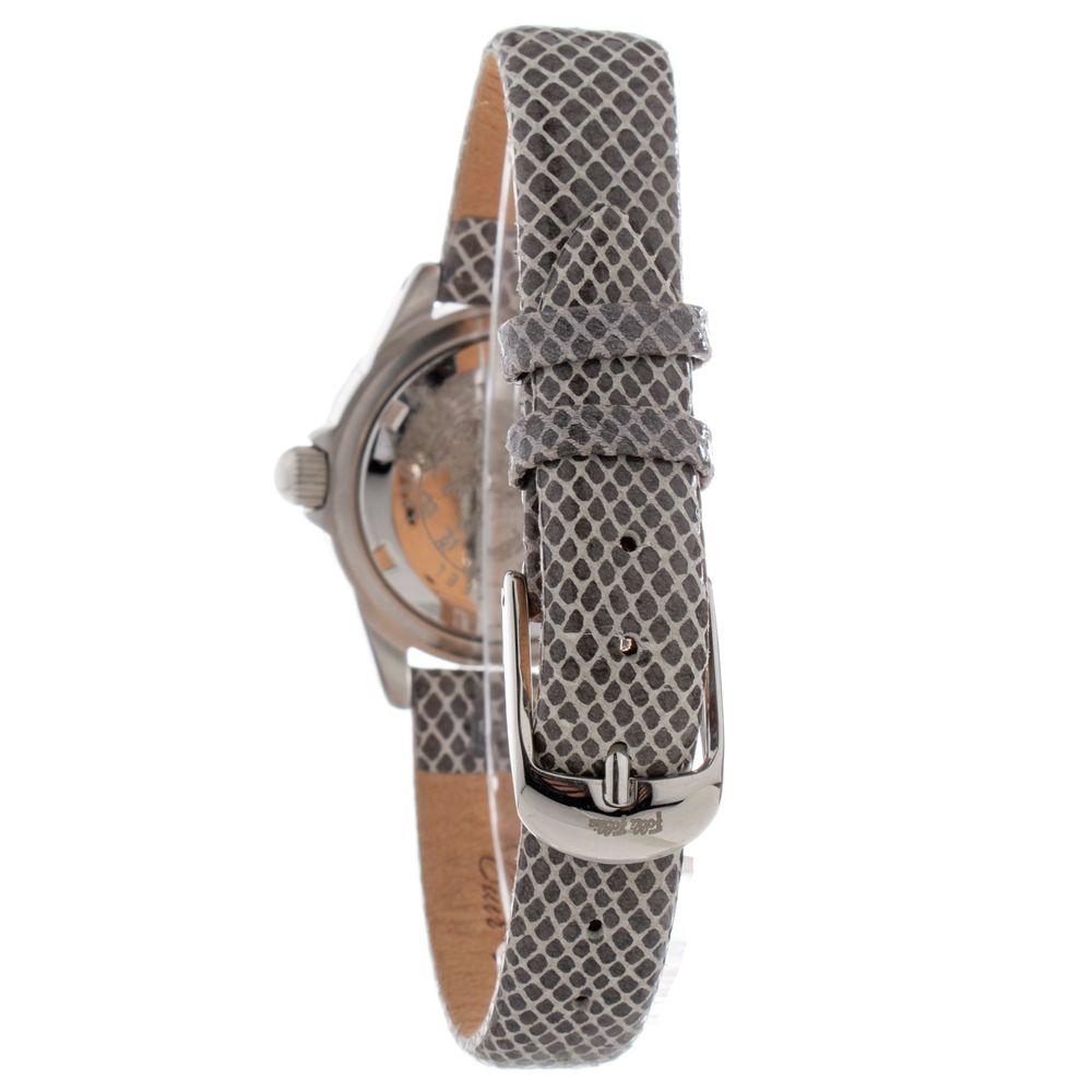 Gray Leather Dress Watch - ventzia