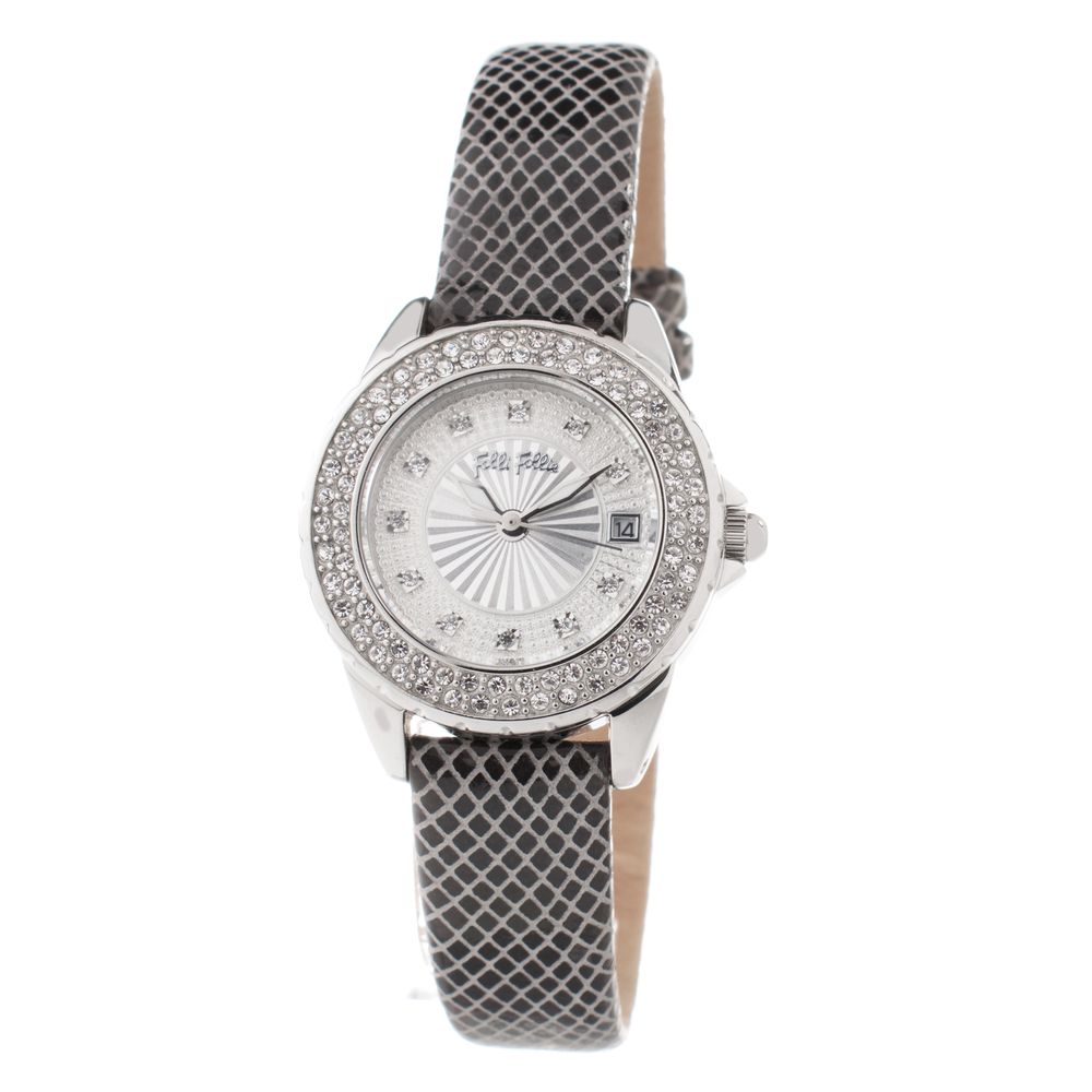Gray Leather Dress Watch - ventzia