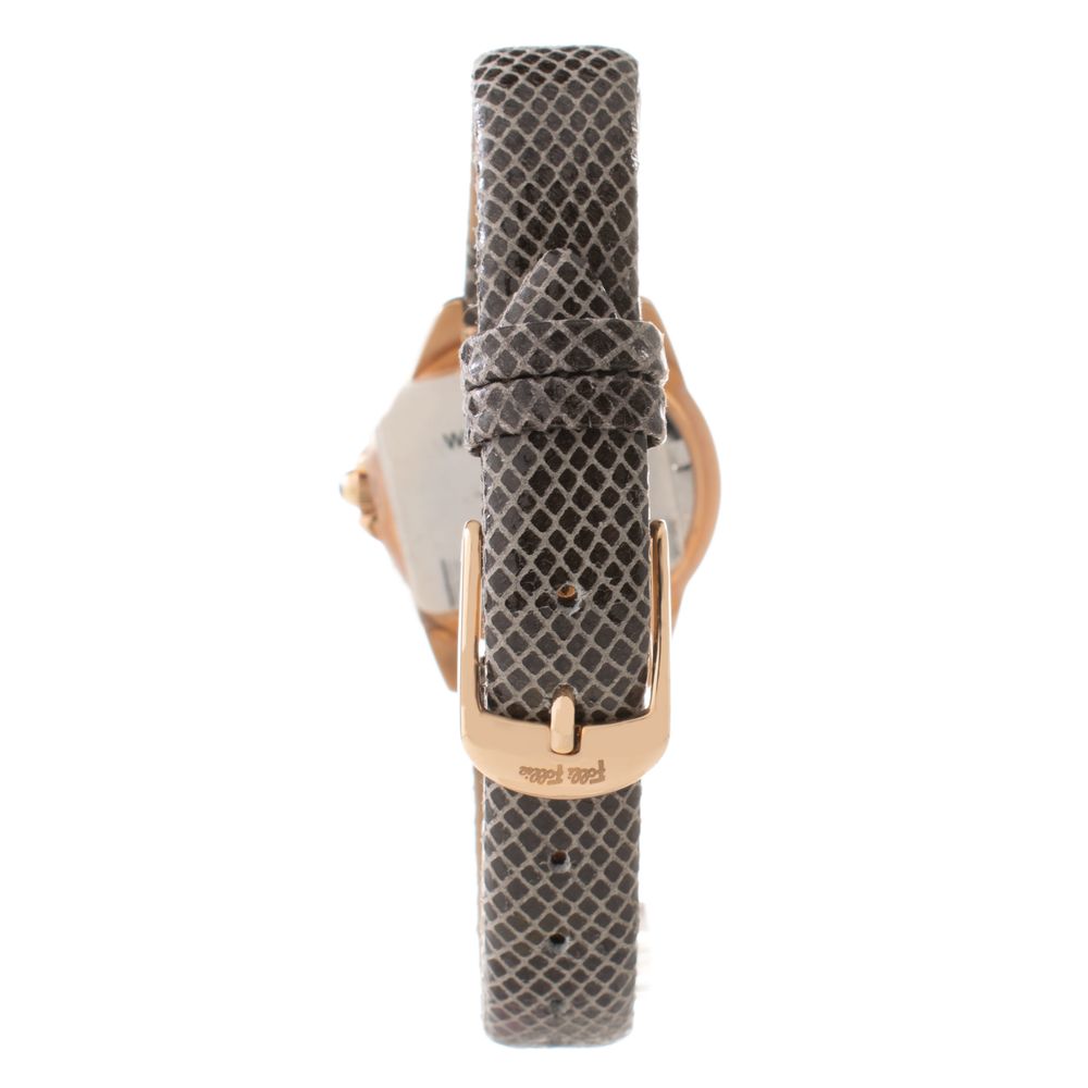 Gray Leather Dress Watch - ventzia