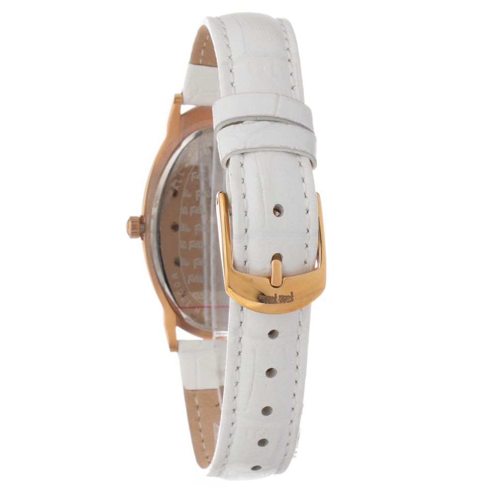 White Leather Dress Watch - ventzia
