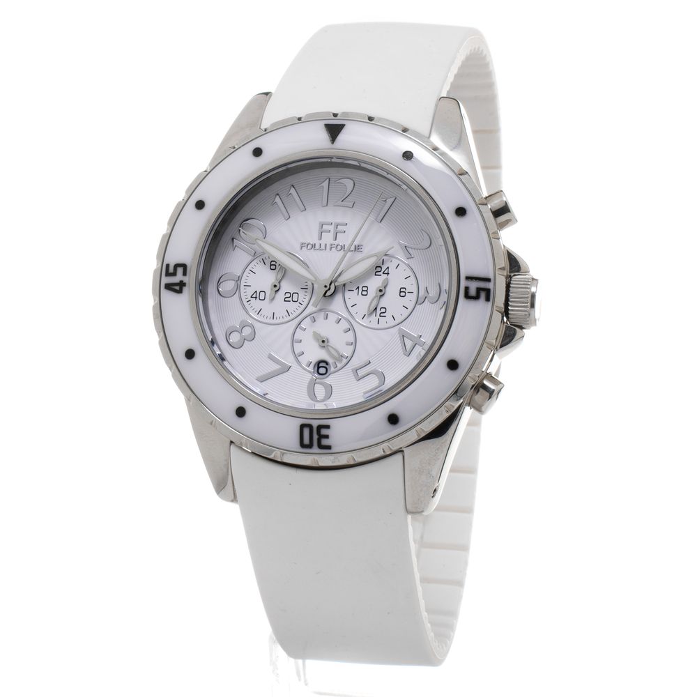 White Synthetic Sport Watch - ventzia