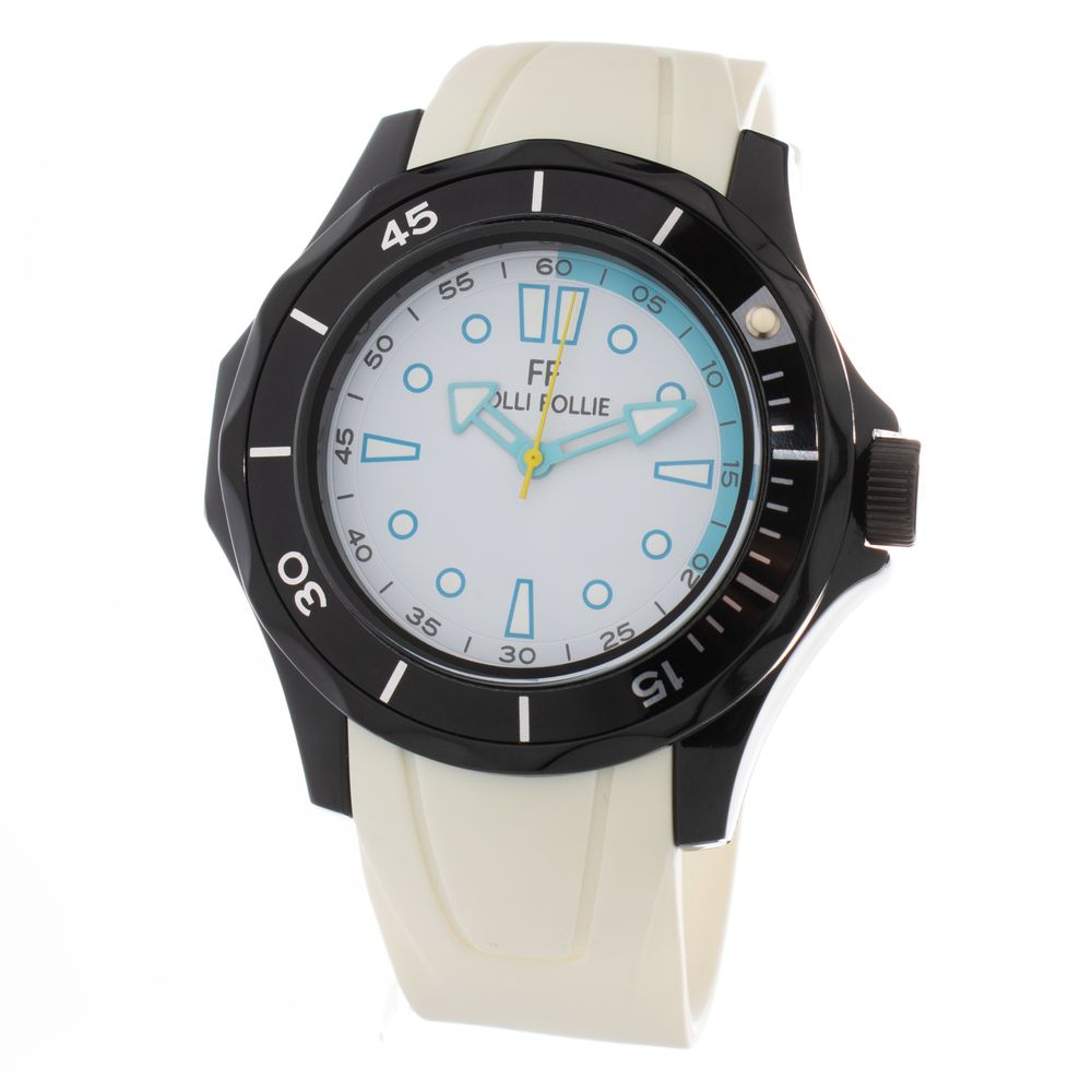 White Synthetic Sport Watch - ventzia