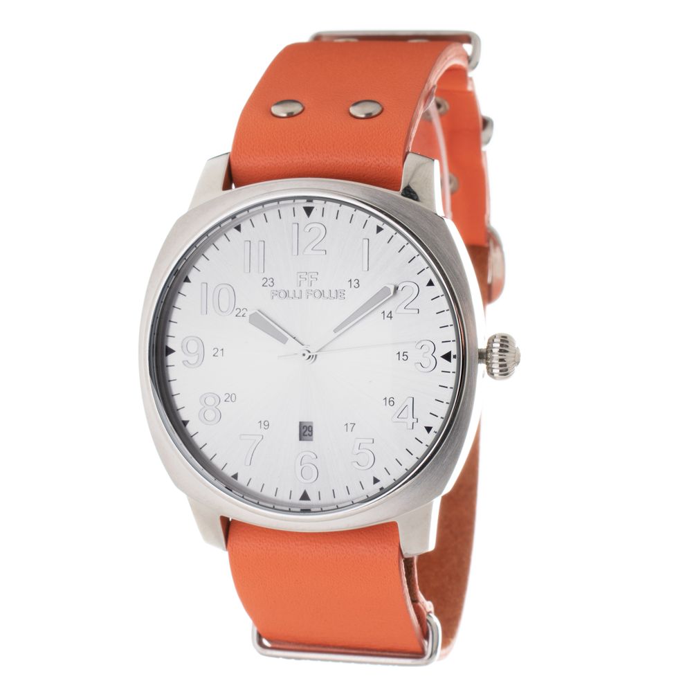 Orange Leather Dress Watch - ventzia