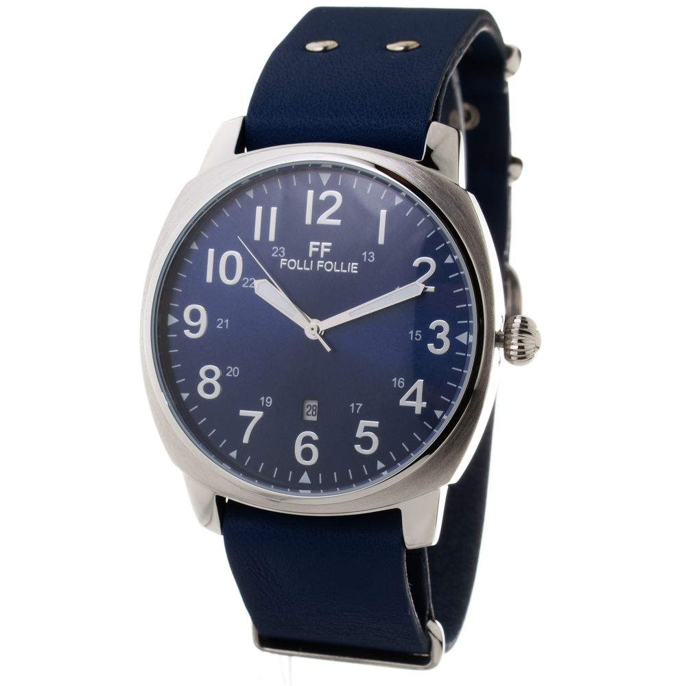 Blue Leather Dress Watch - ventzia