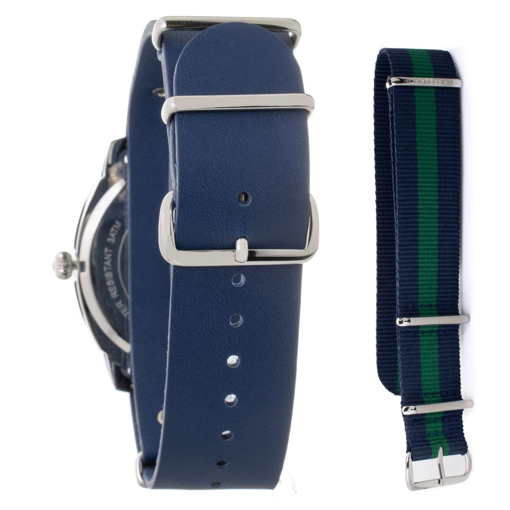 Blue Leather Dress Watch - ventzia