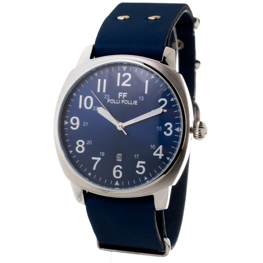 Blue Leather Dress Watch - ventzia