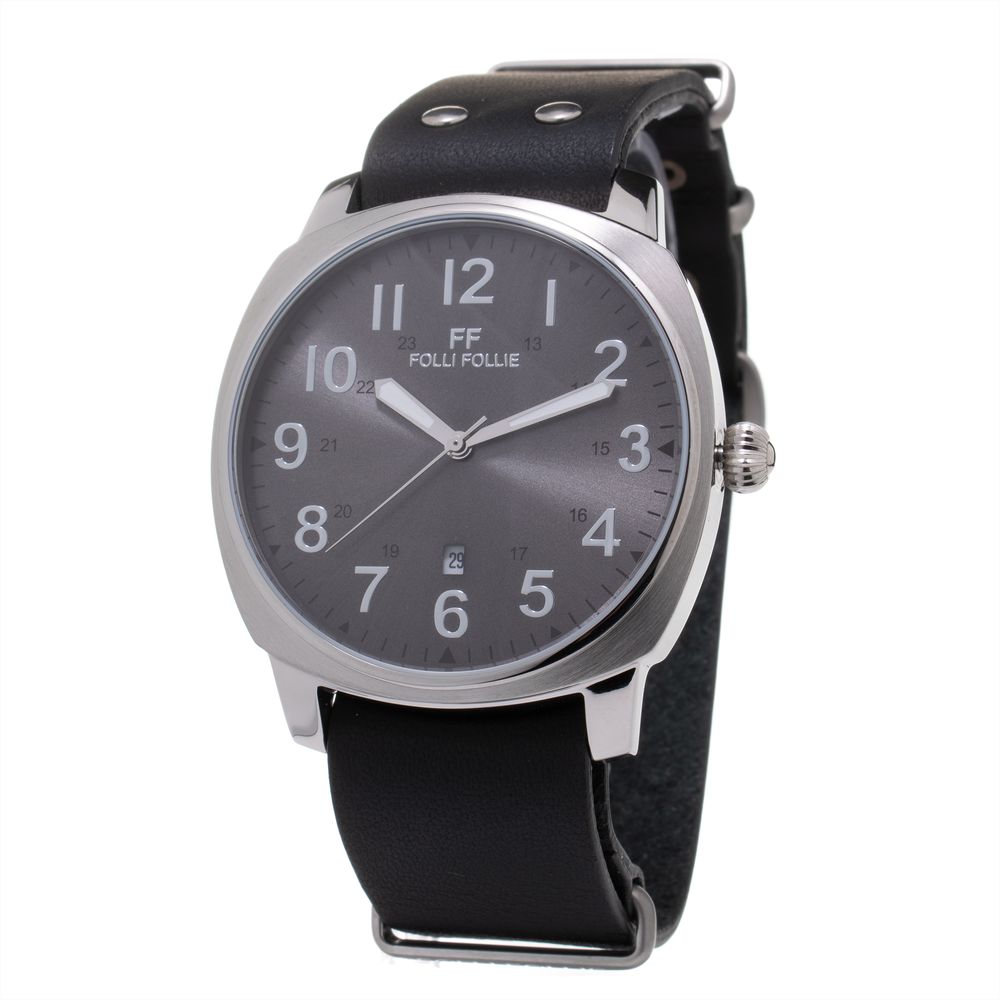 Black Leather Dress Watch - ventzia