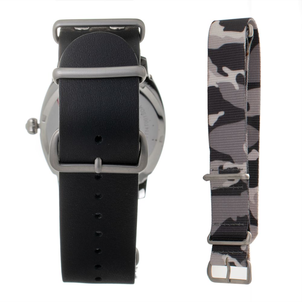 Black Leather Dress Watch - ventzia