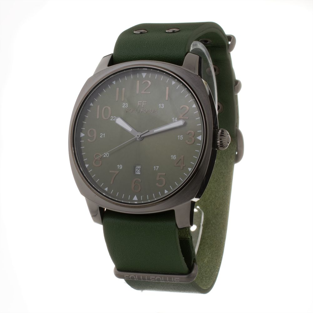 Green Leather Dress Watch
