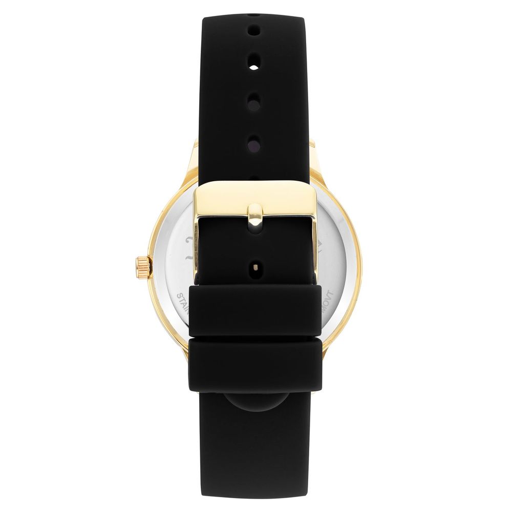 Black Synthetic Dress Watch - ventzia