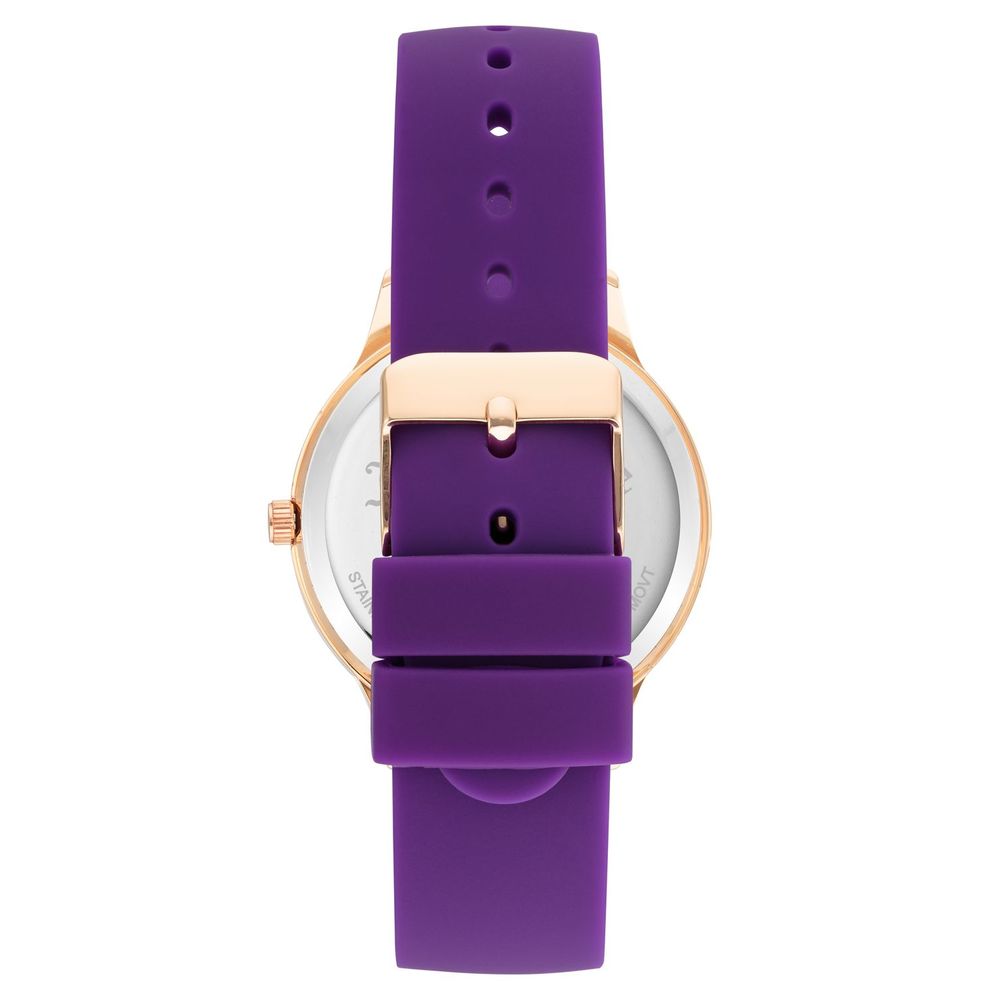 Purple Synthetic Dress Watch - ventzia