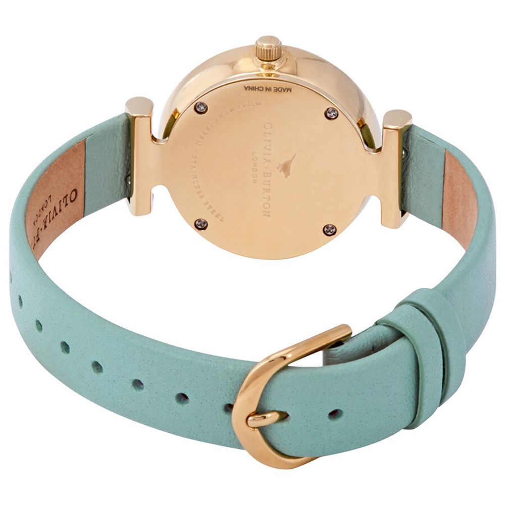 Green Artificial Leather Dress Watch