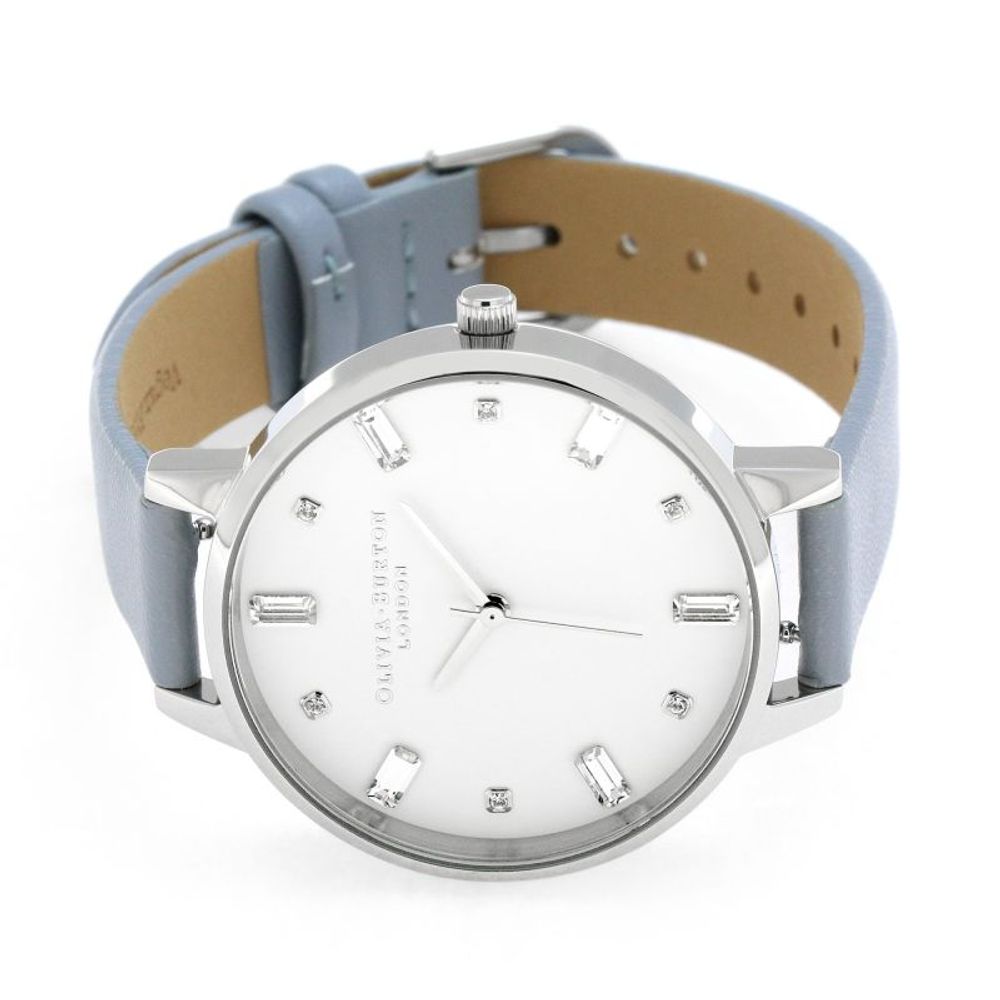 Blue Artificial Leather Dress Watch - ventzia