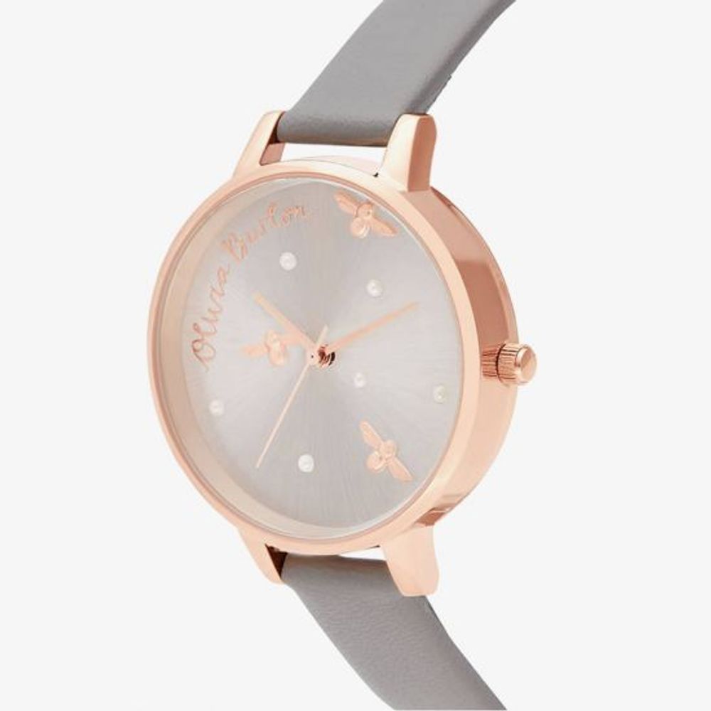 Gray Artificial Leather Dress Watch - ventzia