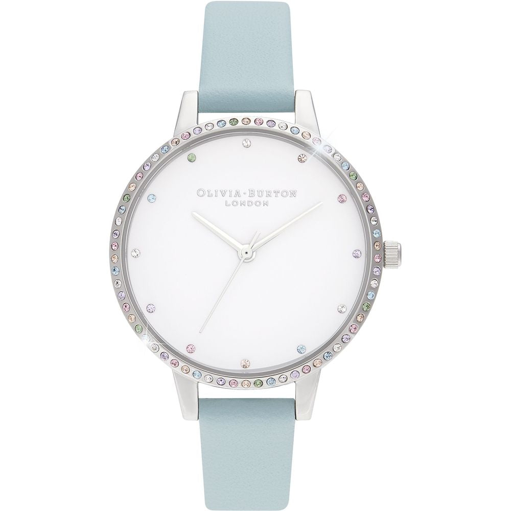 Blue Artificial Leather Dress Watch - ventzia