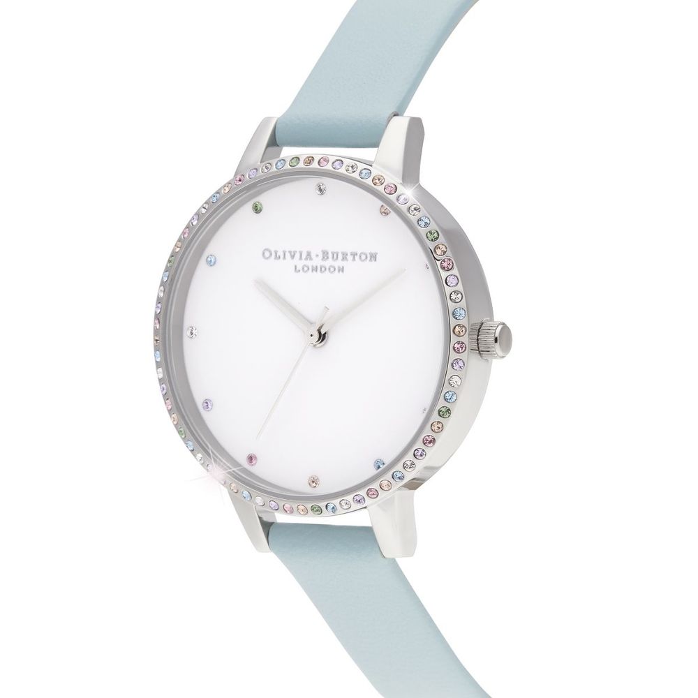 Blue Artificial Leather Dress Watch - ventzia