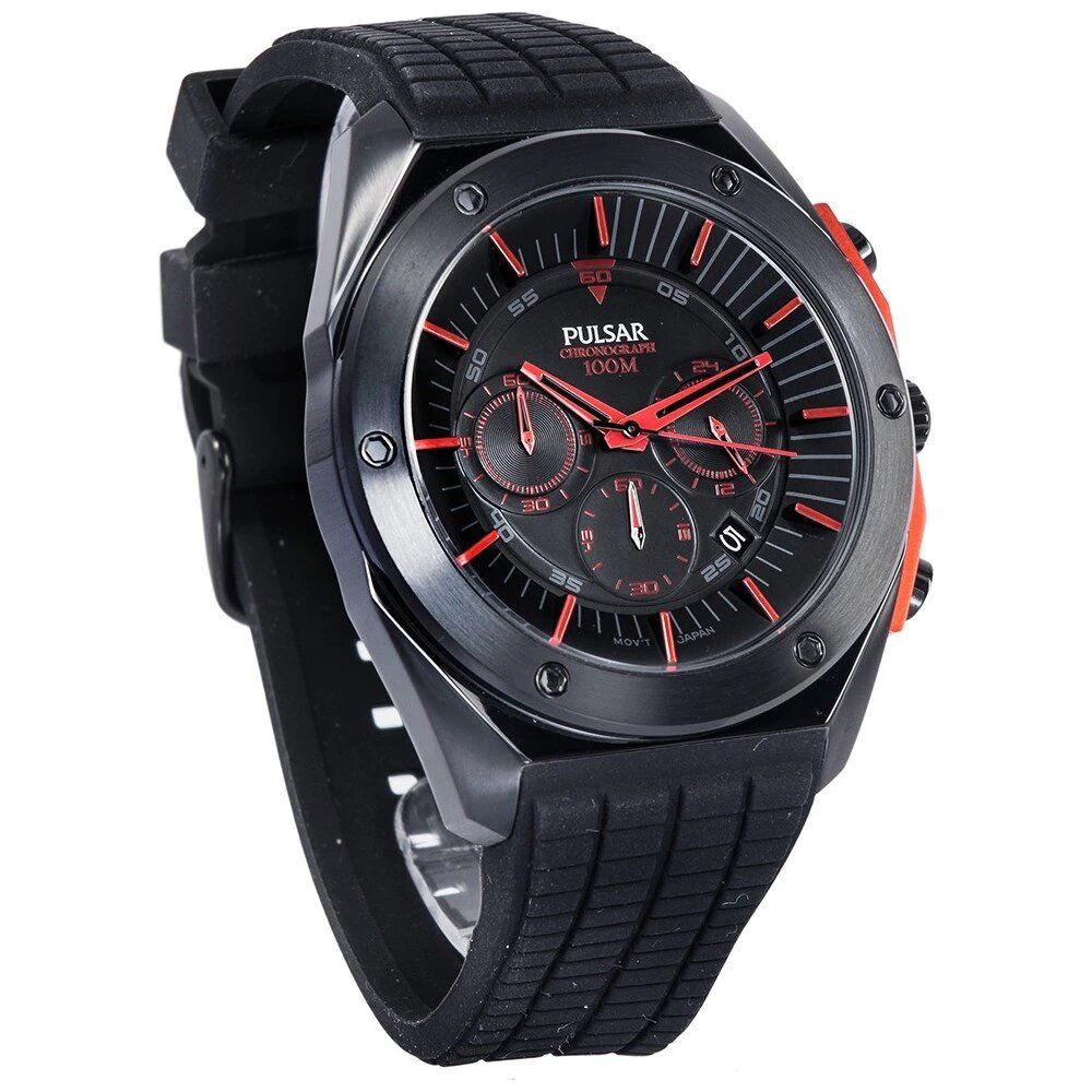Black Rubber Sport Watch - ventzia